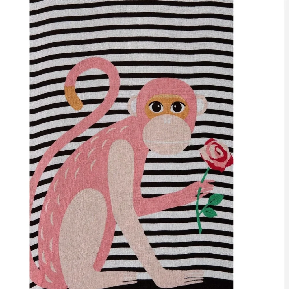 NEW kate spade new york Monkey Rose Wrap Scarf